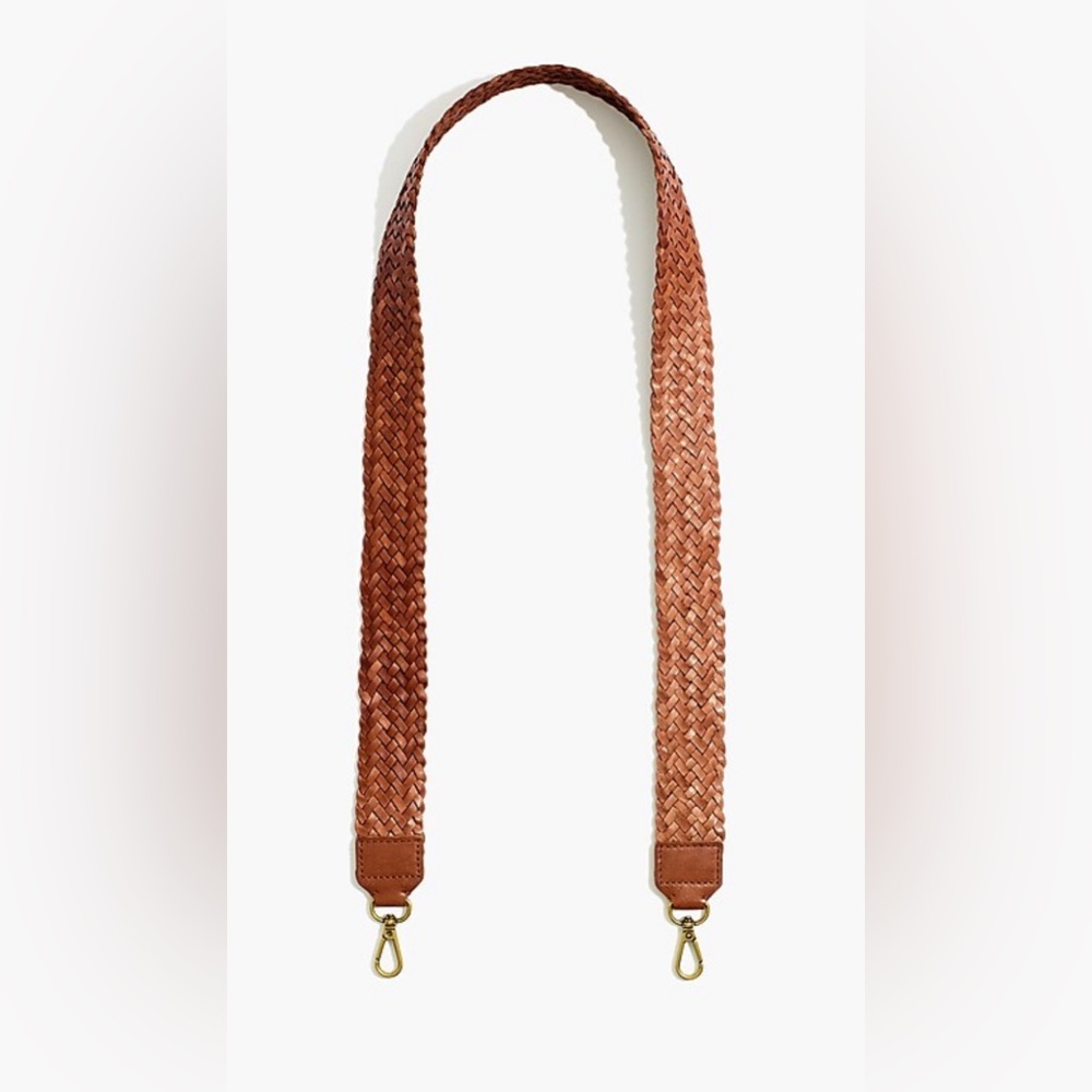 Madewell - The Leather Crossbody Bag Strap: Woven Edition (English Saddle)